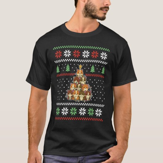 Weihnachtsbaum mit Lichtern T-Shirt (Vorderseite)