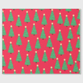 Weihnachtsbaum mit Lichtmuster Geschenkpapier (Flach)