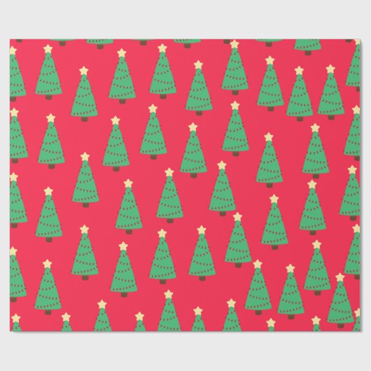 Weihnachtsbaum mit Lichtmuster Geschenkpapier (Flach)