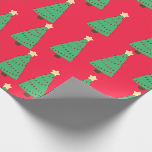 Weihnachtsbaum mit Lichtmuster Geschenkpapier (Ecke)