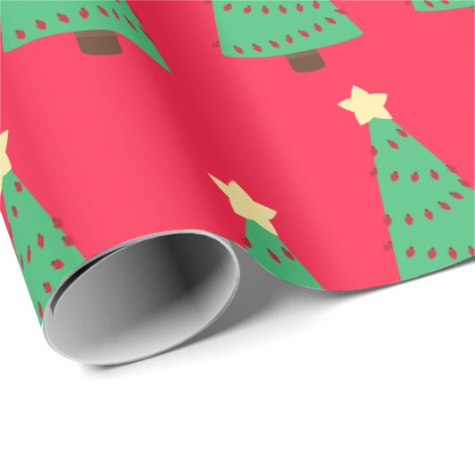 Weihnachtsbaum mit Lichtmuster Geschenkpapier (Rolleneckpunkt)