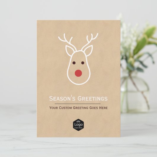 Weihnachtsbaum mit Logo Feiertagskarte (Stehend Vorderseite)