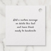 Weihnachtsbaum mit Merry and Bright in Gold Geschenkanhänger (Rückseite)