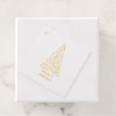 Weihnachtsbaum mit Merry and Bright in Gold Geschenkanhänger (Mit Box)