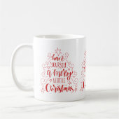 Weihnachtsbaum mit moderner Typografie Kaffeetasse (Links)
