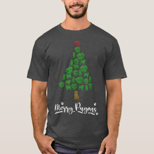 Weihnachtsbaum mit Möpsen Niedlicher Hund Lover T-Shirt