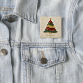 Weihnachtsbaum mit ornamentaler Goldemaille Button (Beispiel)