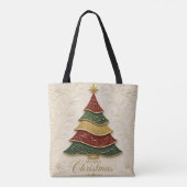 Weihnachtsbaum mit ornamentaler Goldemaille Tasche (Rückseite)