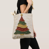 Weihnachtsbaum mit ornamentaler Goldemaille Tasche (Von Nahem)