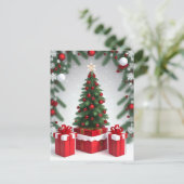 Weihnachtsbaum mit Ornamenten Postkarte (Stehend Vorderseite)
