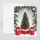 Weihnachtsbaum mit Ornamenten Postkarte (Vorne/Hinten)