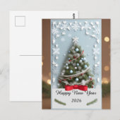 Weihnachtsbaum mit Ornamenten Postkarte (Vorne/Hinten)