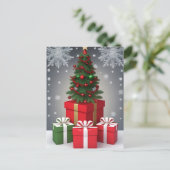Weihnachtsbaum mit Ornamenten Postkarte (Stehend Vorderseite)