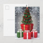 Weihnachtsbaum mit Ornamenten Postkarte (Vorne/Hinten)