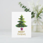 Weihnachtsbaum mit Ornamenten Postkarte (Stehend Vorderseite)