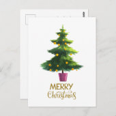 Weihnachtsbaum mit Ornamenten Postkarte (Vorne/Hinten)