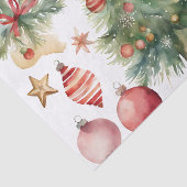 Weihnachtsbaum mit Ornamenten Seidenpapier (Ausschnitt)