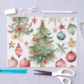 Weihnachtsbaum mit Ornamenten Seidenpapier (Handwerk)