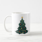 Weihnachtsbaum mit Ornamenten und Sternen Kaffeetasse (Links)