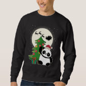 Weihnachtsbaum mit Panda Weihnachtsgeschenk Sweatshirt (Vorderseite)