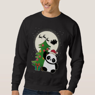 Weihnachtsbaum mit Panda Weihnachtsgeschenk Sweatshirt