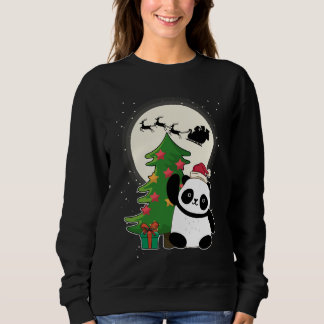 Weihnachtsbaum mit Panda Weihnachtsgeschenk Sweatshirt
