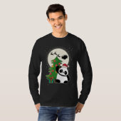 Weihnachtsbaum mit Panda Weihnachtsgeschenk T-Shirt (Vorne ganz)