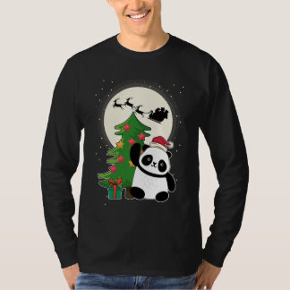 Weihnachtsbaum mit Panda Weihnachtsgeschenk T-Shirt