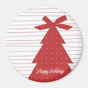 Weihnachtsbaum mit Punkten und Linien Magnet