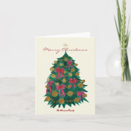 Weihnachtsbaum mit Red Bows Holiday Card Feiertagskarte