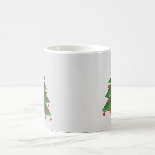 Weihnachtsbaum mit Red Bulbs Classic White Tasse (Mittel)