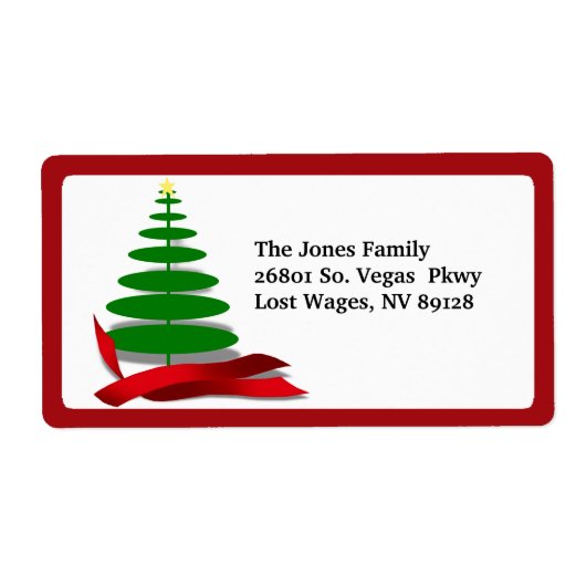 Weihnachtsbaum mit Red Ribbon (Vorne)