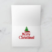 Weihnachtsbaum mit Red Ribbon Feiertagskarte (Innenseite)
