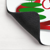 Weihnachtsbaum mit Red Ribbon Mousepad (Ecke)