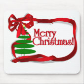Weihnachtsbaum mit Red Ribbon Mousepad (Vorne)