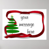 Weihnachtsbaum mit Red Ribbon Poster (Vorne)