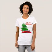 Weihnachtsbaum mit Red Ribbon T-Shirt (Vorne ganz)