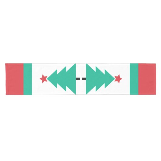 Weihnachtsbaum mit Red Star Kurzer Tischläufer (Horizontal)