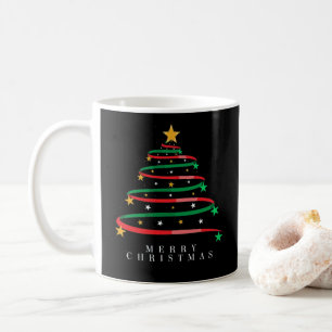 Weihnachtsbaum mit Ribbons und Sternen Kaffeetasse