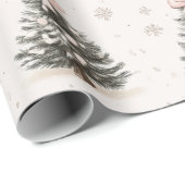 Weihnachtsbaum mit rosa Bow Geschenkpapier (Rolleneckpunkt)