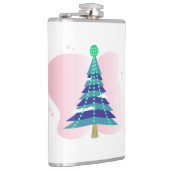 Weihnachtsbaum mit rosa Splash-56434 Flachmann (Rechts)