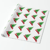 Weihnachtsbaum mit rotem Band Geschenkpapier (Ungerollt)