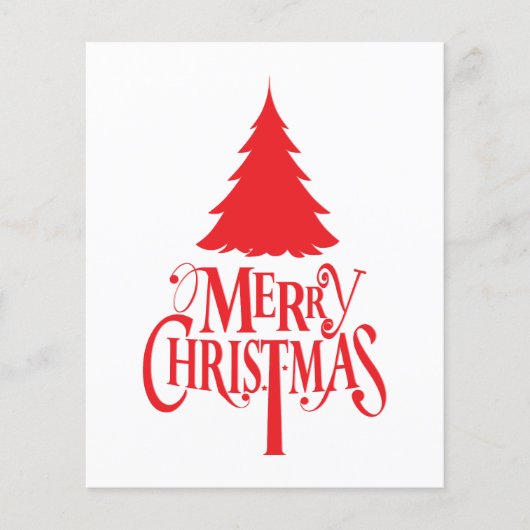 Weihnachtsbaum mit rotem Baum (Vorderseite)