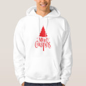 Weihnachtsbaum mit rotem Baum Hoodie (Vorderseite)