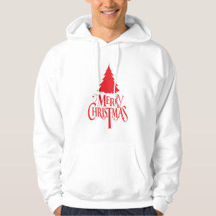 Weihnachtsbaum mit rotem Baum Hoodie