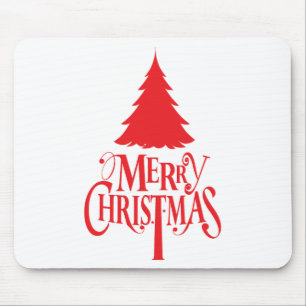 Weihnachtsbaum mit rotem Baum Mousepad