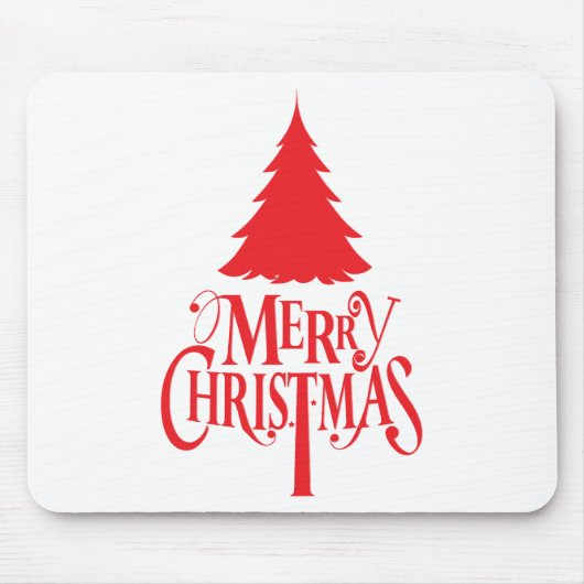 Weihnachtsbaum mit rotem Baum Mousepad (Vorne)