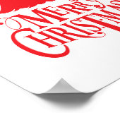 Weihnachtsbaum mit rotem Baum Poster (Ecke)