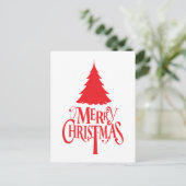 Weihnachtsbaum mit rotem Baum Postkarte (Stehend Vorderseite)