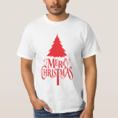 Weihnachtsbaum mit rotem Baum T-Shirt (Vorderseite)